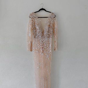 ALBINA DYLA - Mid-length white-silver dress